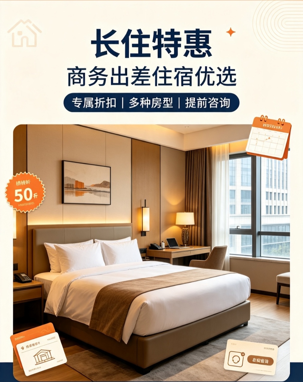 商务长期入住特惠，商旅出差住宿优选方案
